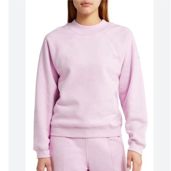 ALO Yoga Tops - Alo Yoga Renown Crew Neck Pullover Sweatshirt Lavender Purple Womens